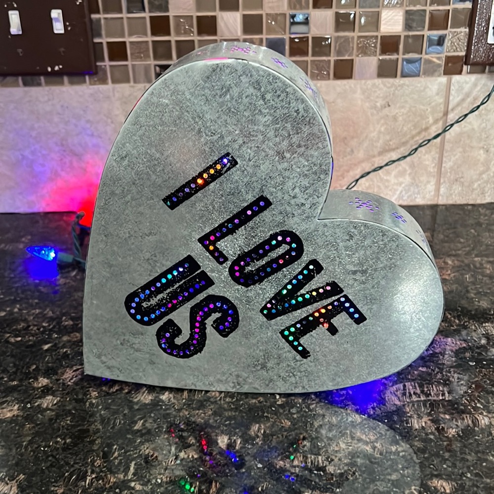 I Love Us Light Up Wall Decor
